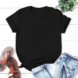 Dark Blue Tshirt Women's T-shirts Minimalism Summer Top Funny Russia Family Look Short Sleeve Ulzzang Fashion Crewneck Shirt X0628