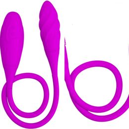 NXY Eggs 7 Speeds Rechargeable wearable Vibrator Egg Double Head Dildo Bullet vibration Anal Butt Plug Adult Sex Toys For Couples Women 1124