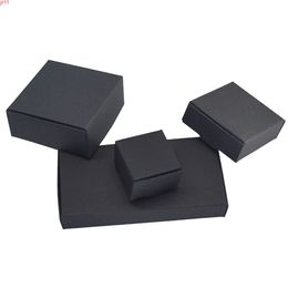 20pcs/lot Black Kraft Paper Gift Box Jewellery Candy Package Paperboard Boxes Party Small Handmade Soap Packaging Craft Boxhigh quatity