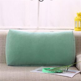 Cushion/Decorative Pillow Short Velvet Waist Cushion For Seat Sofa Bed Living Room Office Big Size Solid Body Cushions Simple Modern Home De