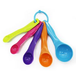 5pcs/set Grade Milk Measuring Spoon Plastic Measure Spoons of Baking Measurement Tools Kitchen Utensils