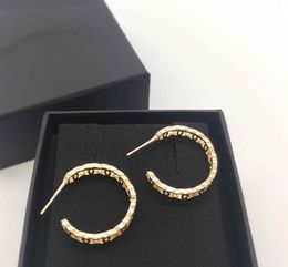 2022 Top quality Charm dangle half round shape drop earring with hollow design in 18k gold plated for women wedding jewelry gift have box stamp PS7296