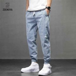 Men's Jean Jogger Harem Pant Men Pants Harajuku Cargo Jeans Cotton Casual Harem Denim Hip Hop Sweatpants Male Trousers 210723