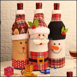 Decorations Festive Supplies Home & Garden Christmas Table Decoration Dinner Party Red Wine Santa Claus Bag Sets Year Xmas Bottle Er Dbc Dro