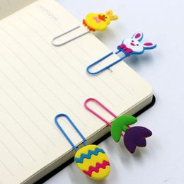 paperclip office UK - Bookmark 10 Pcs Kawaii Bookmarks Cute Animal Metal Binder Document Organizing Clip Paperclip Stationery School Office Present