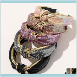 Aessories & Tools Productssequin Knotted Crossknot Hair Hoop Fashion Wide Hairband Bow Canvas Bands Women Headband Makeup Headwrap Aessories