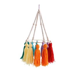 Lamp Covers & Shades Modern Style Party Craft Tassel Pendant Wooden Beaded DIY Hanging Home Decor Kids Room Cover Durable Universal Bedroom