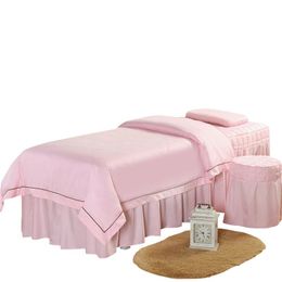 Bedding Sets 4pcs High Quality Beauty Salon Massage Spa Thick Bed Linens Sheets Bedspread Pillowcase Duvet Cover Set