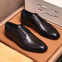 Business men dress shoes cowskin leather pointed toe fashion designer office man loafers flat heel white black with box