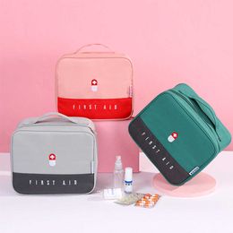 Thickened Layered Medicine Box Large-Capacity Home Portable Waterproof Fabric Medicine Cabinet Storage Box First Aid Kit
