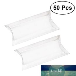 Storage Bottles & Jars 50pcs Clear PVC Pillow Shape Candy Boxes Transparent Party Wedding Favor Holder Chocolate Sweet Bags1 Factory price expert design Quality