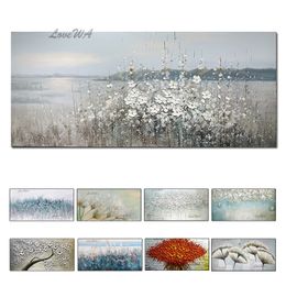 12 Colours Different Oil Paintings Canvas Home Decor Handmade Wall Oil Painting Wall Picture Colourful Paintings Art For Bedroom 210310