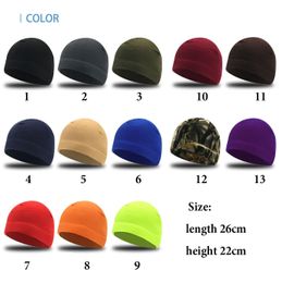 1 PC Classic Outdoor Beanies Windproof Caps Unisex Warm Fleece Hats Winter Hiking Fishing Cycling Hunting Tactical Caps