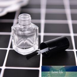 1pc 5ml Transparent Simple Style Empty Cosmetic Square Nail Oil Glass Polish Bottle With A Lid Brush Storage Bottles & Jars Factory price expert design Quality Latest