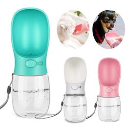 350ML 550ML Portable Pet Dog Water Bottle Travel Puppy Cat Drink Bowl Outdoor Outside Portable Pet Feeder Dispensador Y200922