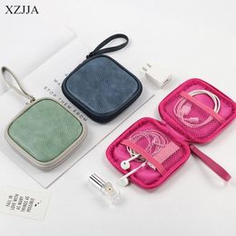 Storage Bags XZJJA 1Pcs Creative Snakeskin Texture Earphone Bag Student Portable Simple Zipper Purse Key Coin Cosmetics Organiser