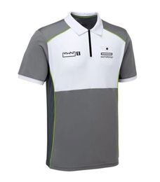 2021 Formula One co-branded car LOGO F1 team racing suit short-sleeved polo shirt breathable half-sleeved round neck shirt custom 231c
