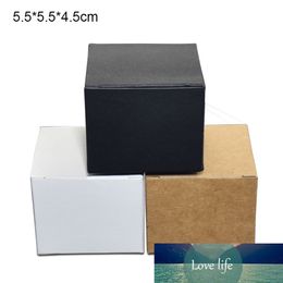 50pcs/lot Foldable Kraft Paper Face Cream Bottle Box Jewellery Packing Paperboard Carton Ointment Bottle Package Box 5.5x5.5x4.5cm