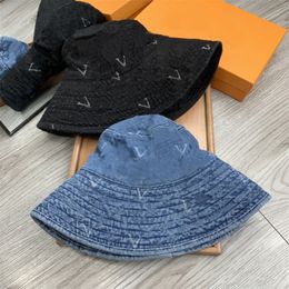 Fashion Caps Letter Printed Black Blue Cotton Men Women Basin Bucket Sun Visor Top Quality Autumn Spring Classic Hats