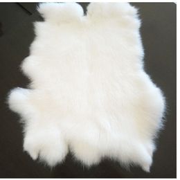 100% genuine rabbit fur rug in white 40*24cm, natural shaped real rabbit fur mat for furniture , DIY rabbit fur material SALES 210301