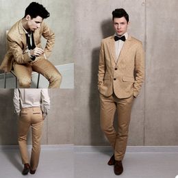 Classic Custom Made Mens Pants Suits Two Button Groom Best Man Coat Business Wedding Blazer Tuxedos Custom Made 2 Pieces