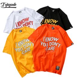 FOJAGANTO Fashion Brand Men T-Shirts Summer Letter Printing Men's T Shirt Male Street Simple T Shirts 210317