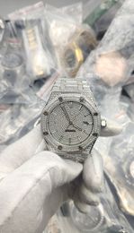 Luxury men's and women's Watch Diamond Watch Full Diamond Silver strap men's and women's mechanical automatic movement president presents sa