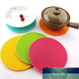 Mats & Pads 5pcs Round Heat Resistant Silicone Drink Cup Coasters Anti-Slip Insulation Pot Holder Table Placemat Home Kitchen Tools