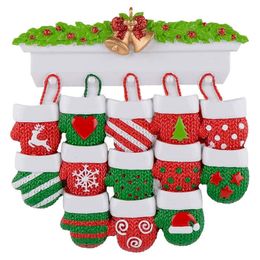 Merry Christmas Tree Decorations Indoor Decor Resin Gloves Ornaments In 13 Editions CO005