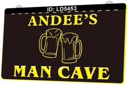 LD5453 Mug Beer Man Cave Bar 3D Engraving LED Light Sign Wholesale Retail