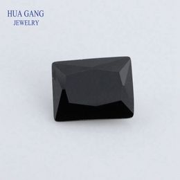 Black Spinel Loose Rectangle Shape Size 1.5x3mm~4x6mm Natural Gemstone Beads For DIY Jewellery