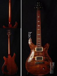 Promotion! Paul Smith DGT Dave Grissom Signature Flame Maple Top Wine Brown Electric Guitar Wrap Arround Tailpiece, Lotus Knot Inlay