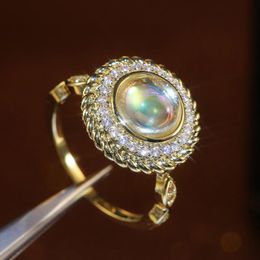 -Anelli di nozze 2021 Valentino regalo zircone donna anello all'ingrosso moda marca brillante imitazione opale cz pietra gioielli austriaci