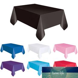 137 * 274 CmSolid Color Disposable Tablecloth Kids Happy Wedding Party Tablecover Supplies Christmas Birthday Party Decor Factory price expert design Quality