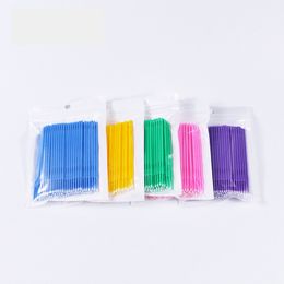 100pcs Disposable Micro Eyelash Brushes Mascara Wands Applicator Wand Lashes Brush Spoolers Eyelashes Extension Makeup Tools J050