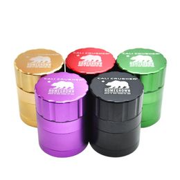 Fashion Smoke Crusher 4 layers Herb Grinder Smoking Tobacco Grinders Aluminium SmokingS Accessories 42MM WQ706-WLL