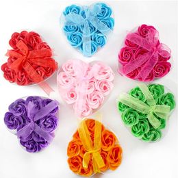 Decorative Flowers & Wreaths Birthday Handmade Scented Decoration Artificial Body Bath Wedding Heart Romantic Soap Flower