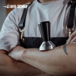 58.5mm Handle Coffee Tamper Powder Hammer Stainless Steel Flat Base Espresso Tamper Distributor Barista Tools