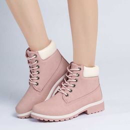 Ankle Boots For Women 2021 New Brand Snow Boots Fashion Warm Winter Boots Women Solid Square Heel Shoes Woman Plus Size 36-41 Y0910