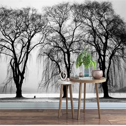 Photo black tree wallpapers 3d landscape wallpaper 3d murals wallpaper for living room