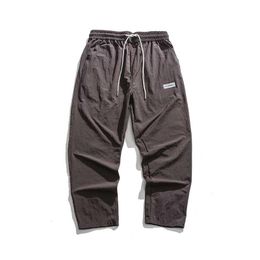 Men's Pants Men Fashion Cargo Japan Style Loose Baggy Trousers Elastic Waist Hiphop Harem Clothing