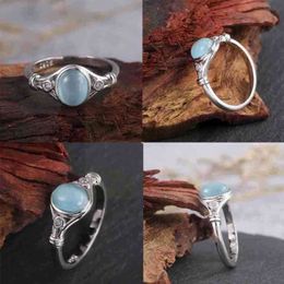Finger Rings Charm Moonstone Rings Victorian Style Round Female Ring Fashion Jewellery Gift For Wife Women Party S4i7 G1125