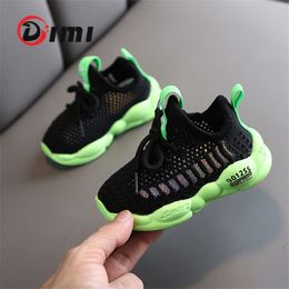 DIMI Spring/Autumn Infant Shoes Soft Comfortable Toddler Casual Shoe Knitting Breathable Non-slip Baby Sneaker For Girl Boy 210315