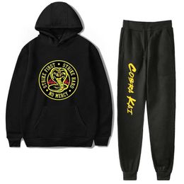 New 2 Piece Pant Sets Print Men Women Winter Casual Oversized Hoodies and Pants Swearshirts and Jogger Pants X0610