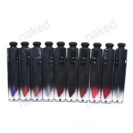 private label lipgloss lipstick MAKEUP Lip Cream Liquid Lipstick black tube fill with more than 90 shades choice matte lipstick shimmer