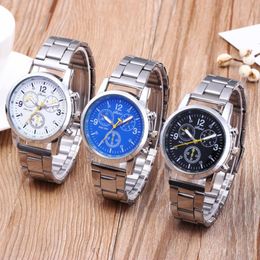 Wristwatches Fashion Neutral Quartz Analogue Wristwatch Steel Band Watch Casual Men Relogio MasculinoWristwatches