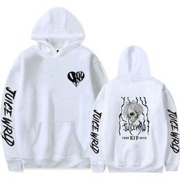 Print Juice Wrld Hoodies Men Women Sweatshirts Hooded Hip Hop Fashion Casual Hoodie Boys Girls White Pullovers 210821