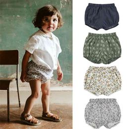 LCC Brand Toddler Boys Girls Summer Bloomers Cotton Linen Baby Shorts Fresh Style Kids Unisex 210619