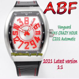 2021 ABF Crazy Hour Vanguard V 45 CH BR (RG) CZ02 Automatic Mechanical 3D Art Deco Arabic Dial Mens-Watch 316L Steel Case eternity-Watches