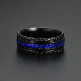 Diamond Tire Ring Black band ring fashion jewelry women rings Wedding engagement rings Fashion Jewelry Gift will and sandy